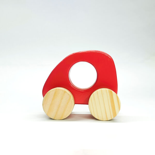 Nano Car Pink - Wooden Push Toy - Pink - Non Toxic Paint