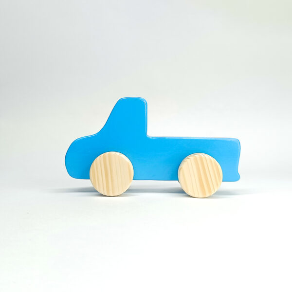 Wooden Blue Truck  - Wooden push toy - Blue - Non Toxic Paint