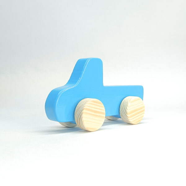 Wooden Blue Truck  - Wooden push toy - Blue - Non Toxic Paint