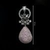 Sparkle Drops Earrings - Pink Stoned Earrings - American Diamond Jewellery