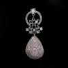 Sparkle Drops Earrings - Pink Stoned Earrings - American Diamond Jewellery