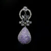 Sparkle Drops Earrings - Purple Stoned Earrings - American Diamond Jewellery