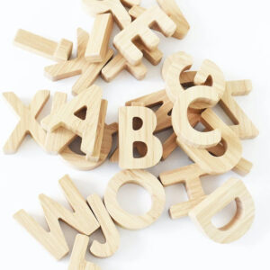 Wooden upper case alphabet puzzle toy 1