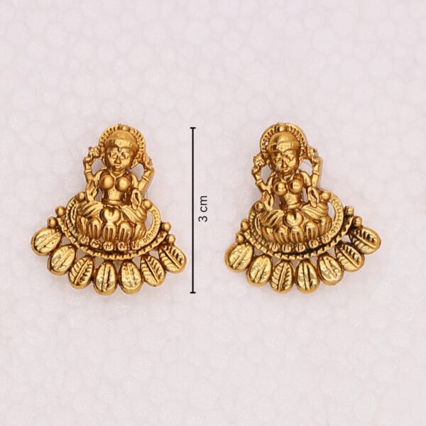 Antique Gold Plated Lakshmi Pendent Set - Necklace Set - Gold Plated Pendent and Earring Set