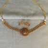 Antique Lakshmi Choker - Necklace Set - Gold Plated Choker and Earring Set
