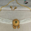 Antique White Pearl Choker - Necklace Set - Choker and Earring Set