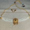 Antique White Pearl Choker - Necklace Set - Choker and Earring Set