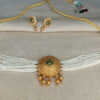 Antique White Pearl Choker - Necklace Set - Choker and Earring Set