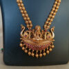 Antique Beaded Lakshmi Copper Necklace Set - Copper Necklace Set -   Premium First Copy Necklace and Earring Set