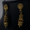 Antique Matte Gold Finish - Red Stone Necklace Set - Gold Plated Necklace and Earring Set