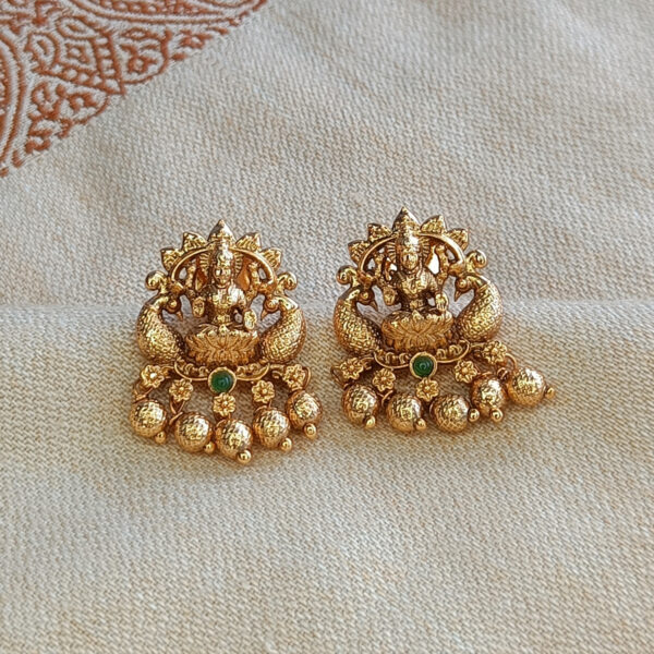 Antique Lakshmi Devi Earring - Copper Earring - Premium First Copy Earring