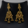 Antique Ruby Embellished Lakshmi Jewellery Set -Copper and Brass - Gold Plated Antique Necklace and Earring Set