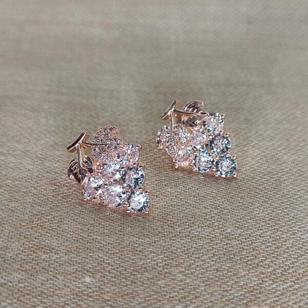 Diamond grape stud earrings 4